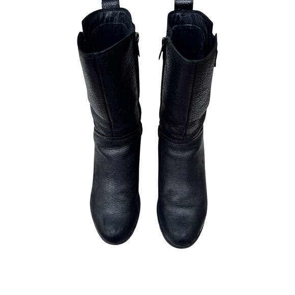 Uggs Potrero Waterproof Leather Boot Women's Size 8 EU 39 Black Wedge - Picture 7 of 11